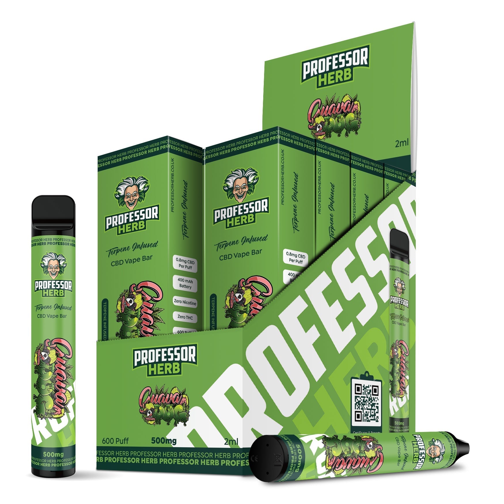 Professor Herb Disposable CBD Vape Pen 500mg - Guava Dog CBD NectarNurse Professor Herb Disposable CBD Vape Pen 500mg - Guava Dog CBD NectarNurse